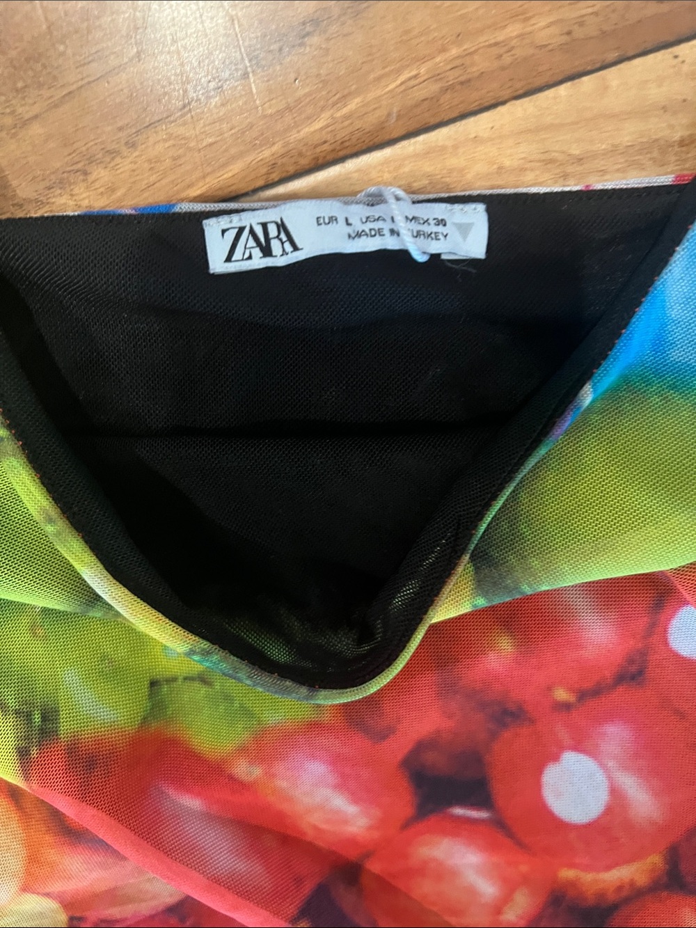 Zara Fruit Market Print Dress - Multicolor - Picture 2 of 3